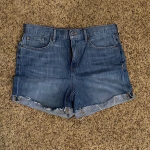 High rise jean shorts